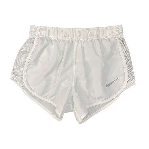 Nike Shorts Womens XS Extra Small White Dry Tempo High Cut Running Mesh Panel - Picture 1 of 14